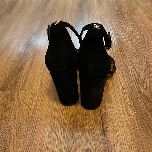 Sam Edelman Block Heel Ankle Strap Suede Sandals - Picture 3 of 5